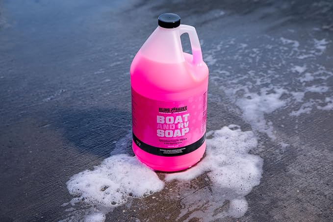Boat & RV Soap, Highly Concentrated and Biodegradable, 1 Gallon | Concentrated biodegradable wash soap cleans boats and RVs without stripping wax; bucket or foam nozzle ready
