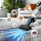Mini Vacuum Cleaner for Car, 18000Pa 2 in 1 Vacuum Cleaner&Air Duster, 130W Brushless Motor Handheld Vacuum Cordless with 7800mAh Battery, LED Light, Multi-Nozzles for Home, Office, Pet