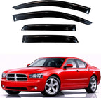 KPY Rain Guards Fit for 2006-2010 Dodge Charger, Out-Channel Window Visors Vent Wind Deflectors 4PC, Car Accessories for 06-10 Charger