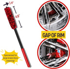 Angled Wheel Brush Kit 3 Pack- Angled Microfiber Wheel Brush, Wheel Barrel Brush, Detailing Brush Scratch Free Calipers Wool Spoke Brush Cleans Brake Dust from Barrels& Hard to Reach Areas