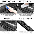 4PCS Car Door Edge Guards Door Sill Protector for Chevy Tahoe & GMC Yukon 2021-2026 Accessories ABS Plastic Material Matte Black Car Door Threshold Protection