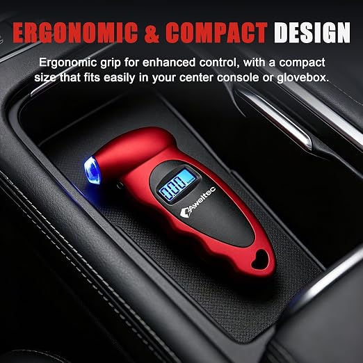 Digital Tire Pressure Gauge,Accurate Cars Air Gauge 150 PSI,2 Pack | 0-150PSI Calibrated,Accurate in 0.1 Increments,4 Measurement Units,Backlight LCD&Nozzle Light,for Everyday Vehicles