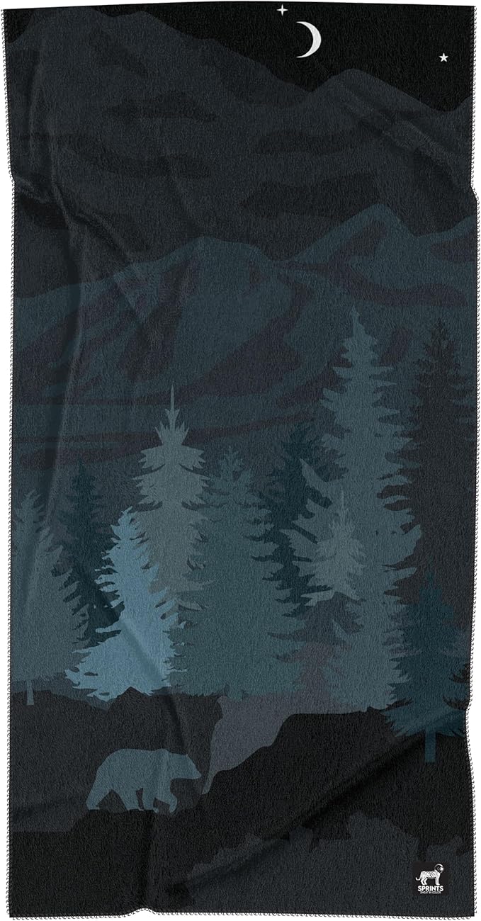 Athletic Running Towel, Full-Sized, Car Seat Cover - Performance Microfiber (Nightfall Grizzly)