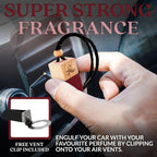 Luxury Amber Saffron Car Perfume | Long Lasting Hanging Air Freshener Diffuser | Odor Neutralising Fragrance Oil Scent | Premium Car Accessories Interior | Elegant Automotive Fragrance Oil Refresher