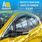 Extra Durable Window Deflectors in-Channel Window Visors Rain Guards Fit for Chevrolet (Chevy) Bolt EV 2017-2023, Sun Visors, Wind Vent for Shades, Exterior Car Accessories - 4pcs. AG0754
