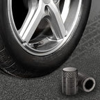 Tire Valve Stem Caps, Grey, 4 pcs/Pack | Anodized Aluminum Tire Valve Cap Set, Corrosion Resistant, Universal Stem Covers for Cars Trucks Motorcycles SUVs and Bikes