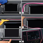 TIKUN TECH Pink Car Interior Decorative Molding Door Panel Dashboard Gap Trim Strip (30Ft)