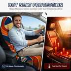 Car Seat Towel Cover for Front Seat, Sweat Absorbent Car Seat Protector with Non-Slip Backing, Waterproof Towel Car Seat Cover for Runners, Gym, Swimming, Beach, Pets, Track Runner Orange