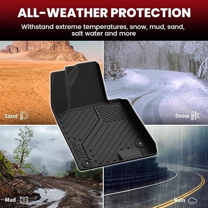 Floor Mats & Cargo Mat for Hyundai Sonata 2020-2026 (Only Fit FWD & Gas) / Kia K5 2021-2026 (Only Fit FWD) All Weather TPE Custom Fit Floor Liners for Car Mats Trunk Mats