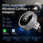 Wireless CarPlay & Android Auto Adapter, 2026 Upgraded 2-in-1 Wireless CarPlay Adapter, Mini Plug & Play, Fast Auto-Connect & No Latency, Easy Setup, Wide Vehicle Compatibility USB & USB-C Port