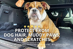 Bulldogology SUV Cargo Liner for Dogs 55"x106" Heavy Duty Pet Trunk Cargo Cover - Dog Car Seat Cover Waterproof Nonslip - Dog Hair, Muddy Paws, Scratches Protector for Cars Vans SUVs (X-Large, Grey)