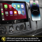 CPPDRLK-SP PowerVolt 27W Dash Port USB PD 3.0 Type-C Car Charger Compatible w/ Apple CarPlay & Android Auto Passthrough with USB-A to USB-C Adapter, Charger Socket for Car, Truck, Motorcycle