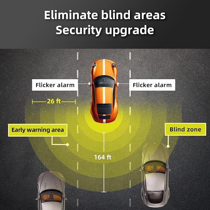 Blind Spot Monitoring System, 77 GHz Millimeter Wave Radar 12V Universal Car Blind Spot Detection System, Sensitive Radar Sensors Blind Area Detection System