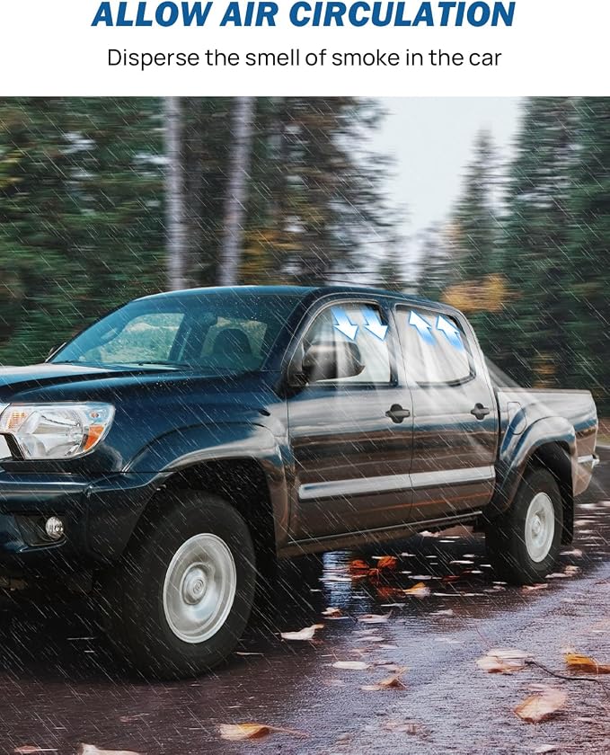 in-Channel Rain Guards Compatible with 2005-2015 Tacoma Double Cab Window Vent Visor Window Deflectors Vent Shades Tacoma Accessories