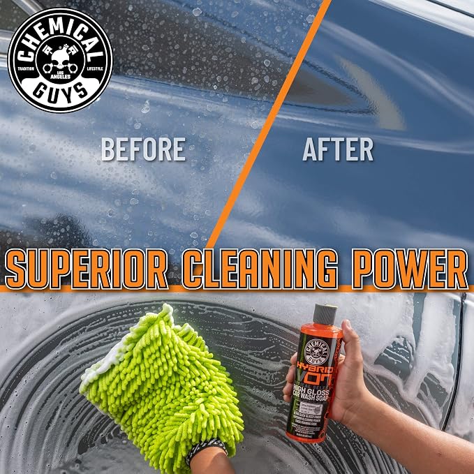 CWS_808_16 Hybrid Foaming High Gloss Car Wash Soap (Works with Foam Cannons, Foam Guns or Bucket Washes) Safe for Cars, Trucks, Motorcycles, RVs & More, 16 fl oz, Orange Scent