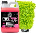 Mr. Pink Super Suds Car Wash Soap Plus Chenille Premium Microfiber Wash Mitt Bundle Kit, High Foaming Pink Shampoo And Scratch Free Wash Mitt For Cars Trucks SUVs Daily Drivers, 64 Fl Oz