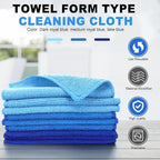 Cleaning Cloth Dry Erase Cloth Cleaning Rags Reasonable Kitchen Towels Microfiber Towels Cars Wash(6 x 6 Inch,Blue/Light Blue/Dark Blue,30 Pcs)