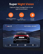 Dash Cam M310, Dash Camera for Cars 1296P QHD, Smart Dash Cam Front Built in WiFi, 130° Wide-Angle FOV, WDR, Night Vision, iOS/Android Mobile App, Loop Recording, Parking Monitor, Time-Lapse