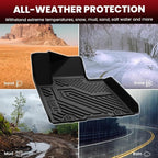 Floor Mats & Cargo Mat with Seatback for Hyundai Tucson 2021 2020 2019, All Weather TPE Car Mats Custom Fit Hyundai Tucson 2019-2021 Floor Liners & Trunk Mat with Backrest, Black
