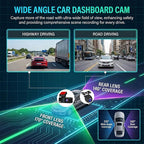 4K Dash Cam Front and Rear, 3.16" Screen Dual Dash Camera for Cars with WiFi & GPS, Night Vision, 170°Wide Angle Car Dashboard Cam, G-Sensor, Loop Recording, 64GB Card Included