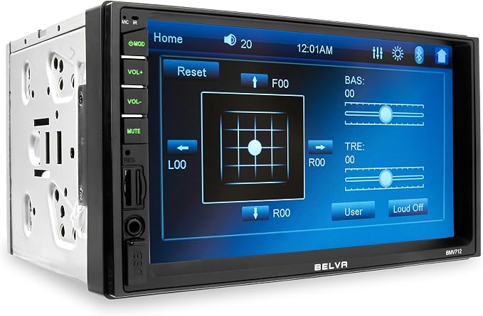 BMV712 7" Double DIN Touchscreen Mechless Car Stereo Receiver