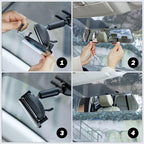 Rearview Mirror, 2 pack 12 Inch Panoramic Interior Clip-on Wide Angle Convex Rear View Mirror, Reduce Blind Spot Effectively for More Car SUV Trucks -Clear