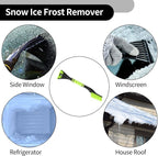 1pc 60x11cm Universal Car Ice Scraper Brush with Broom - SUV Snow Frost Remover for Car Truck RV Windscreen Side Window Anti Crash - Plastic Green Snow Shoveling Defrost Clearing