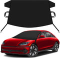 Car Snow Cover Compatible for Hyundai Ioniq 5 Ioniq 6 | Windshield Cover for Ice and Snow with S-Hook Straps | Heavy-Duty 600D Oxford Winter Car Cover, Waterproof & Anti-Slip