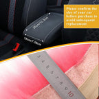 Furry Armrest Cover Auto Center Console Cover Car Soft Console Pad, Real Sheepskin Wool Soft Fluffy Auto Center Armrest Pad for Most Car Decoration Protector(Pink)