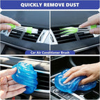 Windshield Cleaning Tool, 13PCS Car Detailing Kit Interior Cleaner, Car Window Cleaner with Extendable Handle, Car Interior Cleaning Kit with Detailing Brushes for Women Men (Blue)