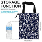 Car Trash Bag Trendy Floral Car Garbage Bag Hanging Car Trash Can for Back Seat with Drawstring