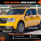 Rain Guards Compatible with Ford Maverick 2022 2023 2024 2025 2026, Tape-on Durable Side Window Visors Wind Deflectors 2022-2026 Maverick Rain Guard Black 4 PCS