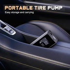 Tire Inflator Portable Air Compressor Battery Powered Rechargeable 12VDC 150PSI Cordless Tire Pump w/Digital Pressure Gauge 2X Faster Inflation Air Pump for Car Motorcycle