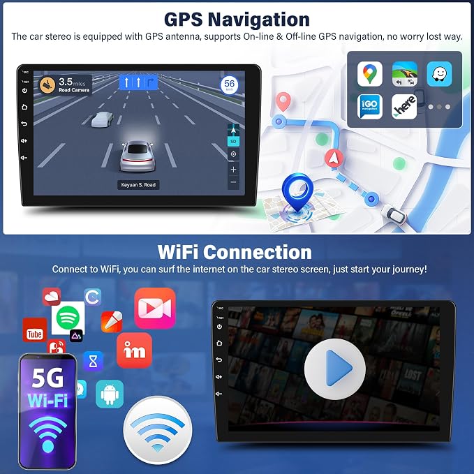 Car Stereo Radio for Nissan NV200 2013 2014 2015 2016 2017 2018 2019, 9.7" Touchscreen Android 15 Car Radio Stereo Head Unit with CarPlay Android Auto GPS Navigation SWC FM DSP WiFi Bluetooth Camera