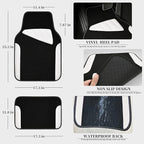 Waterproof Universal Fit Car Floor Mats, Car Mats Fit for SUV,Vans,sedans, Trucks,Set of 4pcs Car Carpet with Driver Heel Pad (White)