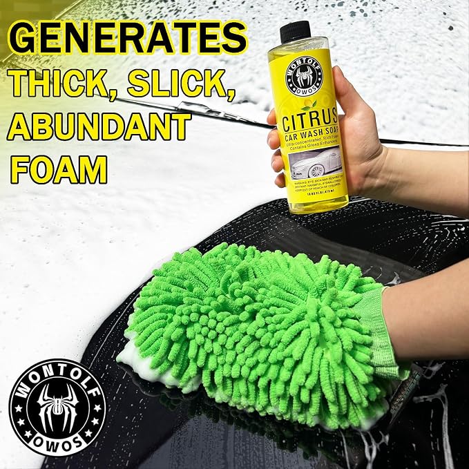 Complete Car Wash Cleaning Kit, Car Interior Detailing Kit with Car Wash Soap, Interior Detailing Cleaner, Wheel Cleaner, Wheel Brush, Dying Towel, for Cars Trucks RVs SUVs