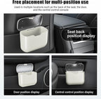 Car Trash Can, Car Garbage Bin with Lid & Handle - Leak-Proof Mini Trash Can for Car, Truck, SUV - Essential Car Accessories for Organization (White)