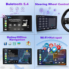 Upgraded 4+64G Car Radio Stereo for Nissan Altima 2013-2018 8 Core with Wireless CarPlay/Android Auto, 9 Inch HD Touchscreen Android 14 Car Stereo with AM/FM/RDS Backup Camera Bluetooth WiFi GPS SWC