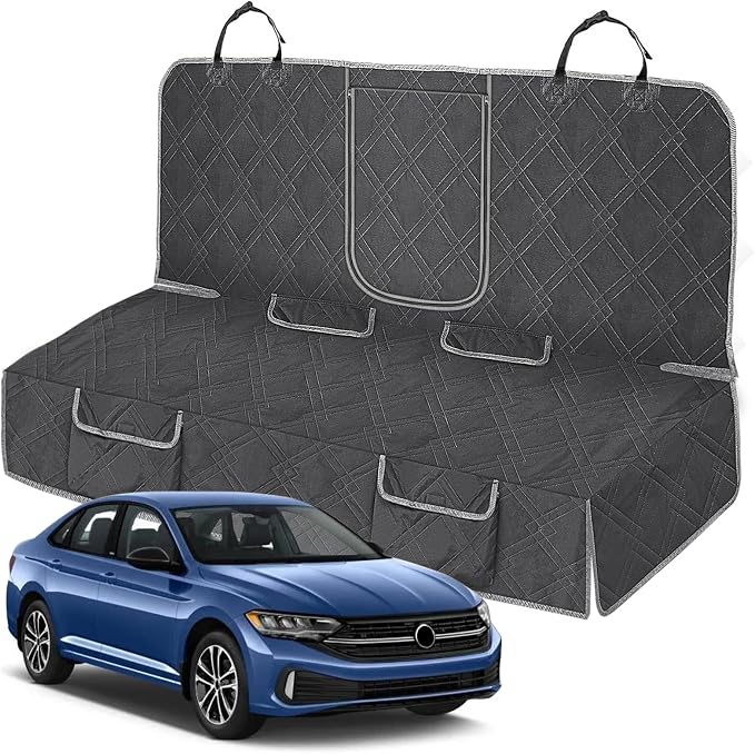 Dog Car Seat Cover Fit for 2010-2026 Volkswagen Jetta | Waterproof Pet Bench Seat Cover for Back Seat, 600D Heavy Duty Scratch Proof Nonslip Truck Seat Covers for Dogs