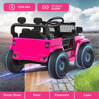 12V Ride on Toys with Parent Remote Control, Toddler Electric Car with Spring Suspension, LED Lights & Music Player - Safe Battery Car for Kids, Easy to Assemble, Pink