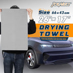 Premium Absorbent Car Drying Towel 2 Pack 26/' x17/'' Super Soft Shammy Towel for Vehicle Reusable Chamois Cloth for Car Drying Dust Remove Bathroom Scratch/Spot/Streak Free Gray Gray