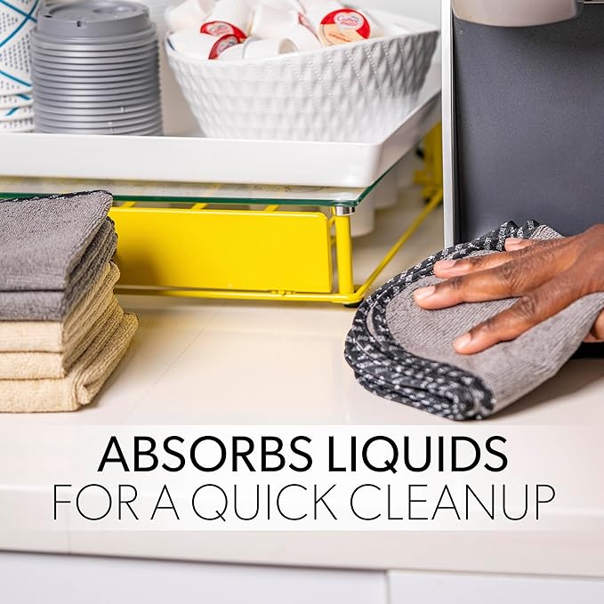 AllSwipe Multi-Purpose Microfiber Towels, Car Interior, Home and Garage, Scratch-Free, Lint-Free Short-Pile Microfiber, Multi-Color, 14 in x 12 in - 9 Pack