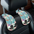 2PCS Car Seat Back Storage Headrest Hooks, Butterfly Purse Holder Bags Hanger, PU Leather Double Metal Hook for Backseat Organizer, Women Car Accessories Organization