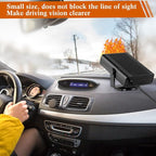 2 Pcs 12v 150w Portable Car Heater for Vehicle Plugs into Cigarette Lighter, 360° Rotatable Windshield Defroster, 2 in 1 Auto Heater Fan Defogger Warmer Electric for Cars SUV Universal(Black)
