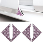 Car Door Corner Edge Guards 4pcs Bling Rhinestone Anti-Scratch Edge Protector Stickers(Pink)