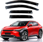 KPY Rain Guards Fit for 2023-2026 Toyota bZ4X, Out-Channel Window Visors Vent Wind Deflectors 4PC, Car Accessories for 2023-2026 Subaru Solterra