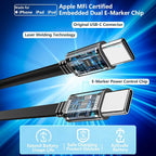 [Apple MFi Certified] Retractable Car Charger, 120W USB C Car Charger Dynamic Power Adapter 4 in 1 PD/QC Type C Fast Charging Cigarette Lighter for iPhone 17/17 Pro Max/16 Pro/15/Galaxy/Pixel