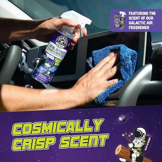 Total Interior Cleaner & Protectant - (16 oz) All-in-One Car Interior Cleaner for Dash, Seats, Carpet, Glass, Vinyl, Leather, and Plastic - Galactic Scent
