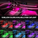 Acrylic Interior Car Lights, Car Accessories 10 in 1 Car LED Strip Lights with APP Control, 175 inches 593 LEDs Fiber Optic Lights, RGB Neon Light Kits