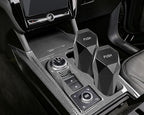 Car Trash Can with Lid, 2 Pack Mini Car Trash Can Cup Holder, Cars Garbage Can Car Accessories for Interior, Leakproof Car Trash Bin, Multipurpose Trash Can for Cars (Carbon Fiber Pattern)